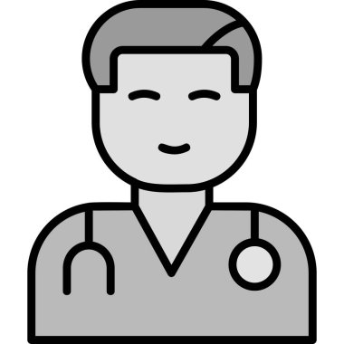 Doktor ikonu. vektör illüstrasyonu