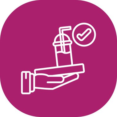 Bir şişe suyun vektör çizimi