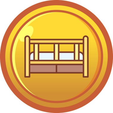 Sikke vektör simgesi ile yatak