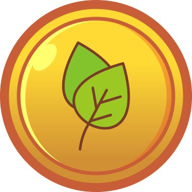 Yaprak simgesinin vektör illüstrasyonu