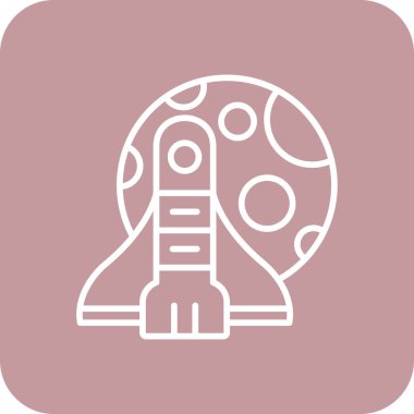 roket ikonu vektör illüstrasyonu