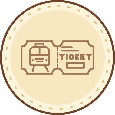 Bilet. Web simgesi basit illüstrasyon