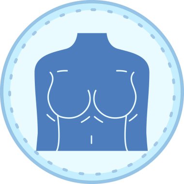 Göğüs kanseri. Web simgesi basit tasarım