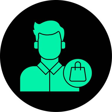 alışveriş simgesi vektör illüstrasyonu