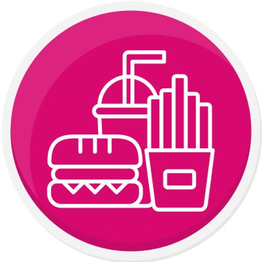 Hamburger ikonu vektör illüstrasyonu