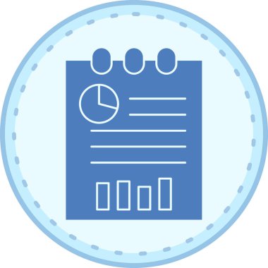 Bir belge simgesinin vektör illüstrasyonu