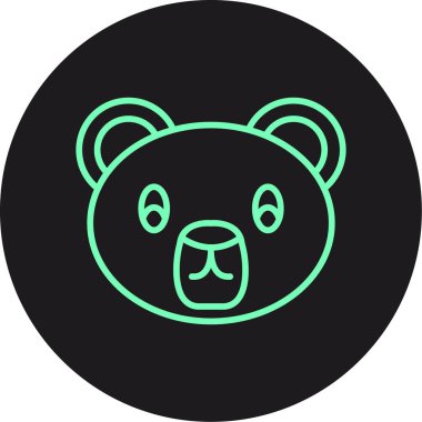 Ayı simgesinin vektör illüstrasyonu