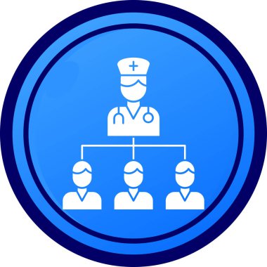 Doktor. Web simgesi basit illüstrasyon