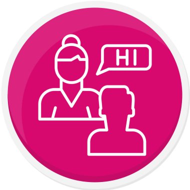 Çağrı merkezi ikon vektör illüstrasyonu