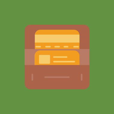 Ekmek ikonu. Yemek konsepti. vektör illüstrasyonu