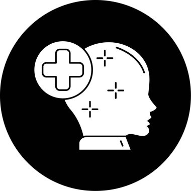 Beyin. Web simgesi basit illüstrasyon