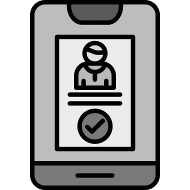 cep telefonu simgesi. Web için akıllı telefon vektör simgelerinin özet çizimi