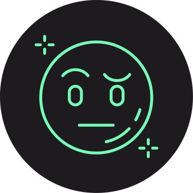 Moda Biçimli Emoji Simgesi İzole Arkaplan