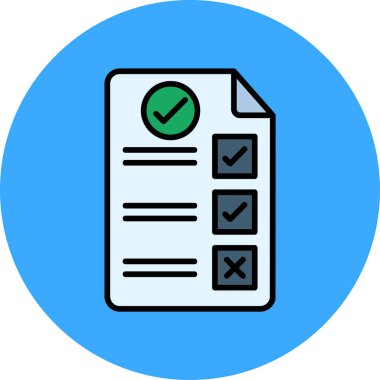 Kontrol listesi simgesi vektör illüstrasyonu