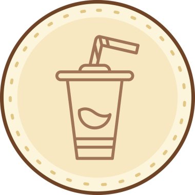 Kahve. Web simgesi basit illüstrasyon