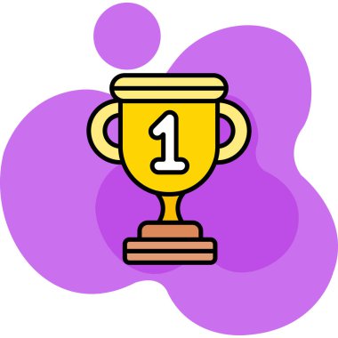 Kupa. Web simgesi basit illüstrasyon