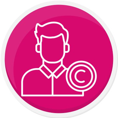 Adamım. Web simgesi basit illüstrasyon