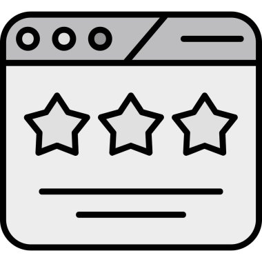 Web simgesi derecelendirmesi basit illüstrasyon