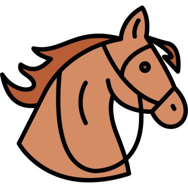 at simgesi, vektör illüstrasyonu basit tasarım