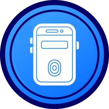 Bir cep telefonu simgesinin vektör illüstrasyonu