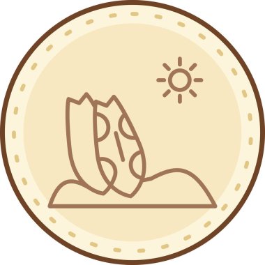 Tek bir simgenin vektör illüstrasyonu