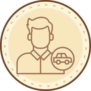 Adamım. Web simgesi basit illüstrasyon