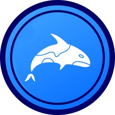 Köpekbalığı simgesi vektör illüstrasyonu