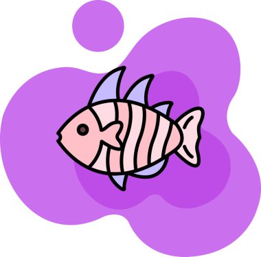 Beyaz arkaplanda parmak izi, t-shirt, kart, dekor, hatıra defteri, dekor için şirin karikatür balıkları