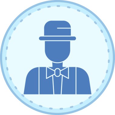 Adamım. Web simgesi basit illüstrasyon