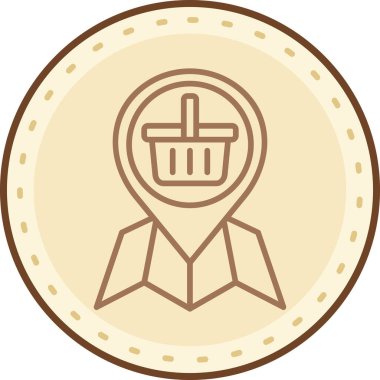 Rozet simgesi, vektör illüstrasyonu