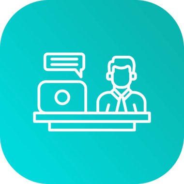 Müşteri hizmeti simgesi, vektör illüstrasyonu