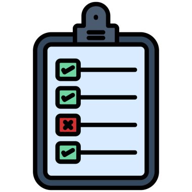 Kontrol listesi. Web simgesi basit illüstrasyon