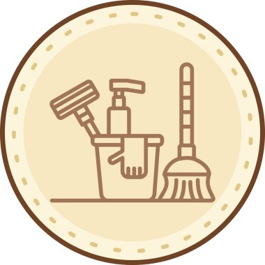 Bir fırçanın karikatür biçim simgesinin vektör illüstrasyonu