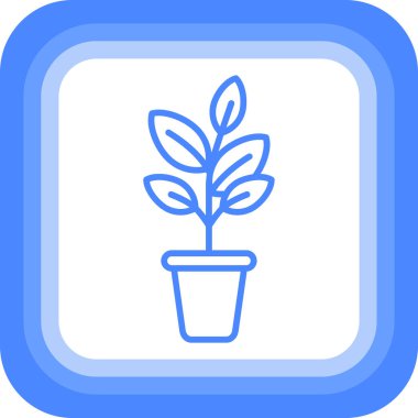 Bitki. Web simgesi basit illüstrasyon