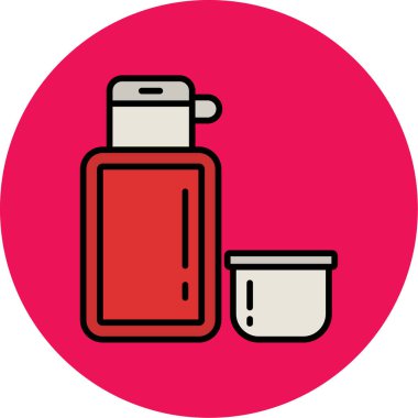 vector illustration of a bottle of coffee icon