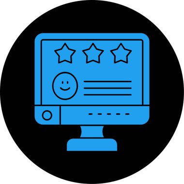 Müşteri geribildirim simgesi renk dış hat vektörü