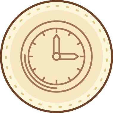 Saat simgesi vektör illüstrasyonu