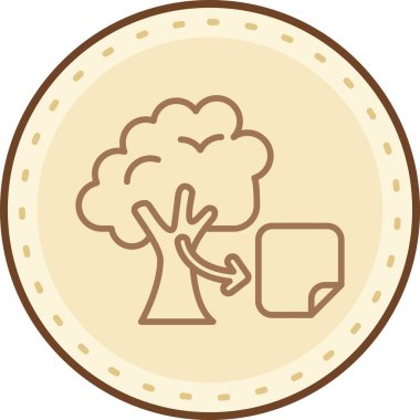 ağaç simgesi, basit vektör illüstrasyonu