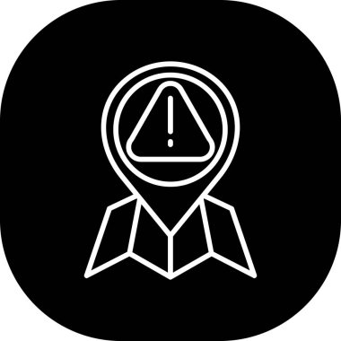 Vektör konumu simge illüstrasyonu