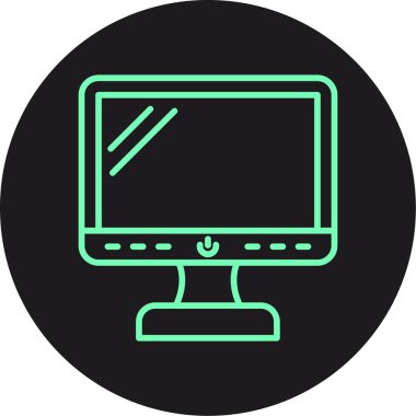 vektör lcd simgesi illüstrasyonu