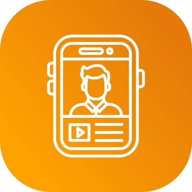 Cep telefonu. Web simgesi basit illüstrasyon