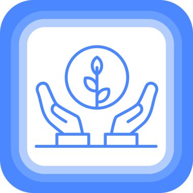 Bitki. Web simgesi basit illüstrasyon