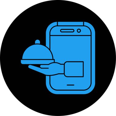 Yemek. Web simgesi basit illüstrasyon