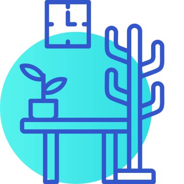 Kaktüs Simgesi, vektör illüstrasyonu