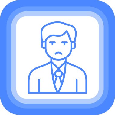 İş adamı. Web simgesi basit illüstrasyon