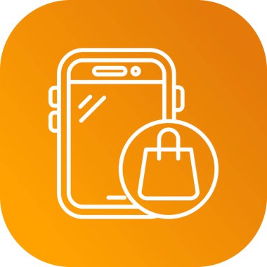 Alışveriş poşeti simgesinin vektör illüstrasyonu