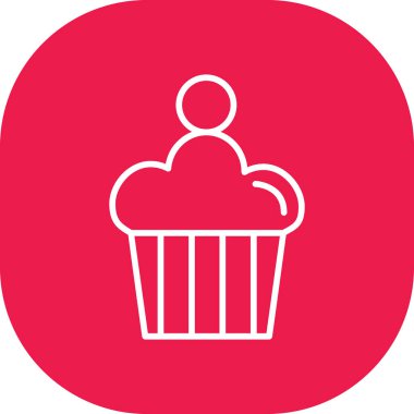 Kek. Web simgesi basit illüstrasyon