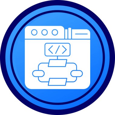 Bir bilgisayar simgesinin vektör illüstrasyonu