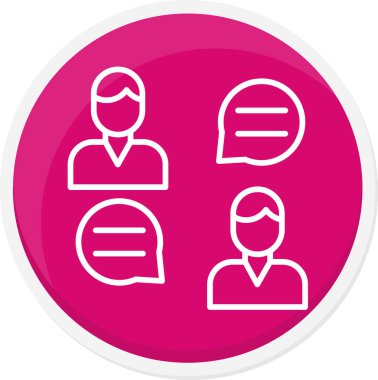 Grup olarak. Web simgesi basit illüstrasyon