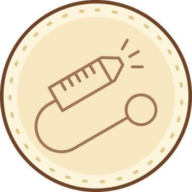 Tek bir simgenin vektör illüstrasyonu